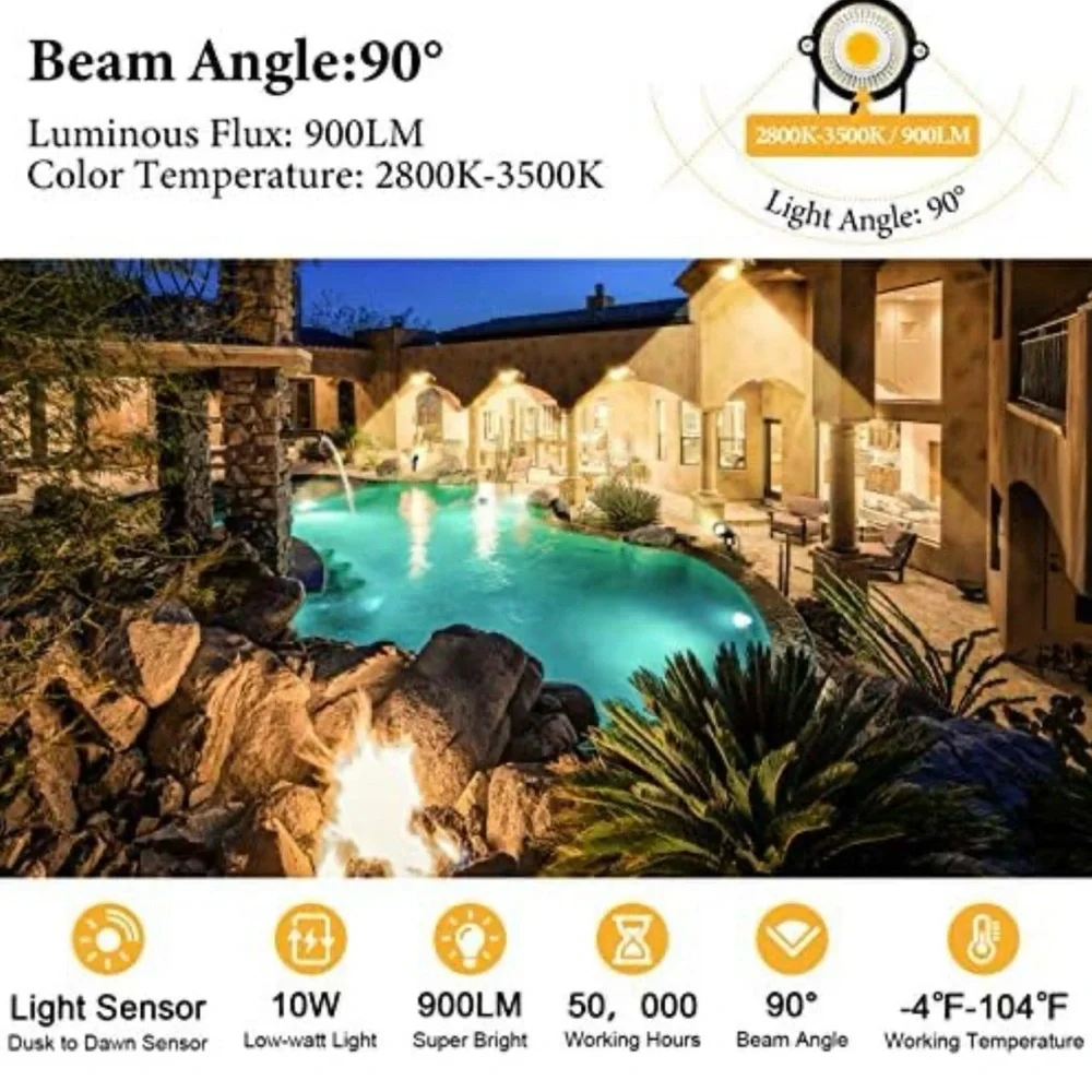 10W Low Voltage Landscape Lights LED（8packs）